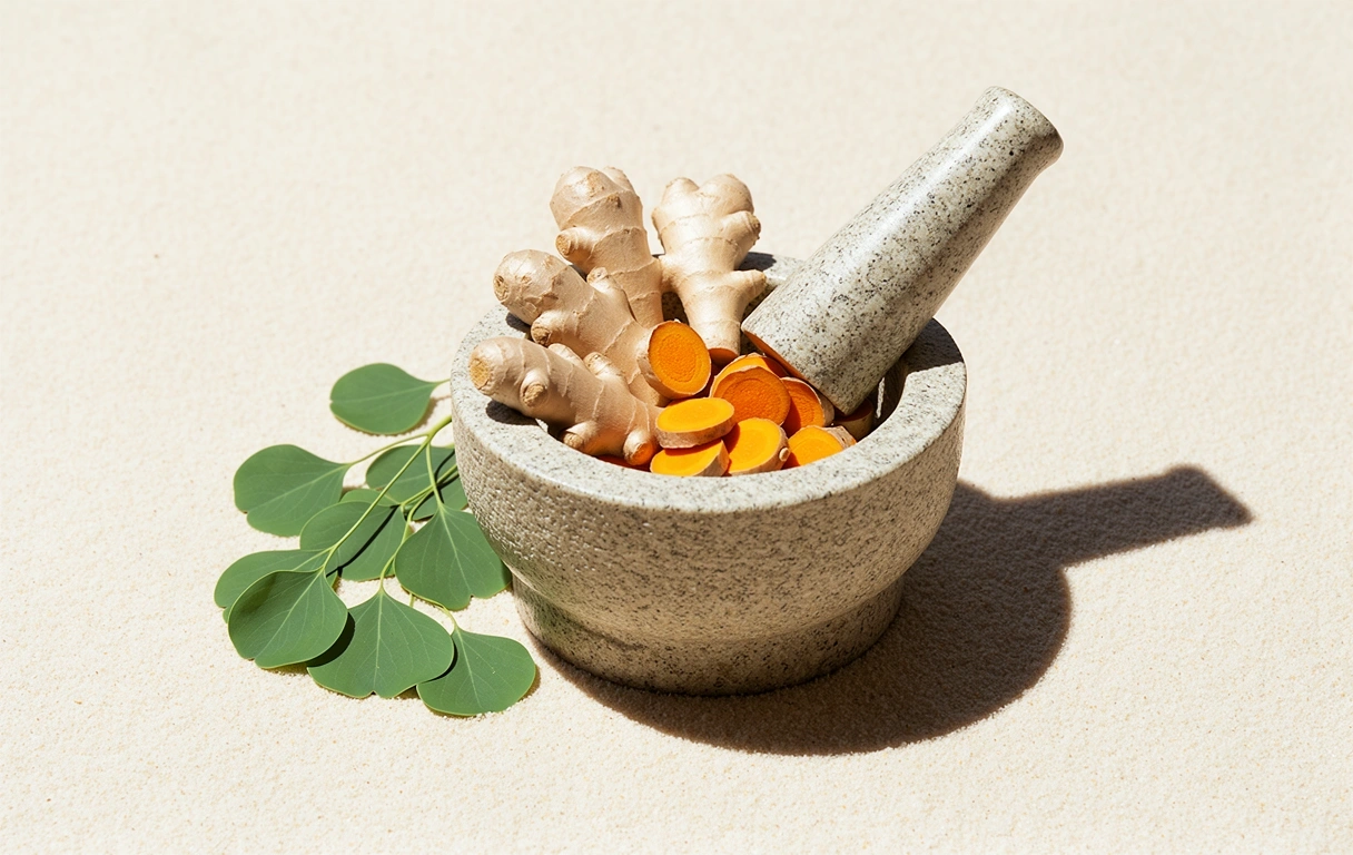 Mga sariwang sangkap para sa herbal tea